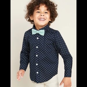 Old Navy Boys Button Shirt + Button Tie